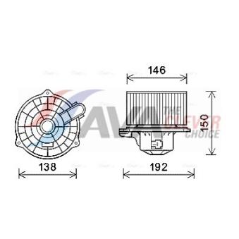Moteur électrique, pulseur d'air habitacle AVA QUALITY COOLING HY8554
