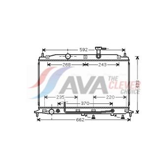 Radiateur, refroidissement du moteur AVA QUALITY COOLING HYA2177