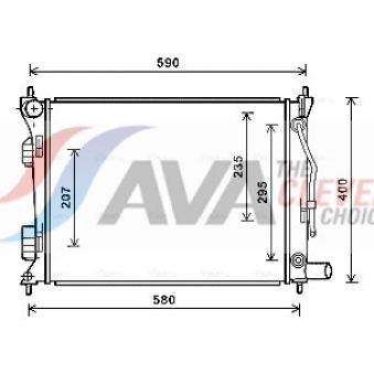 Radiateur, refroidissement du moteur AVA QUALITY COOLING HYA2276