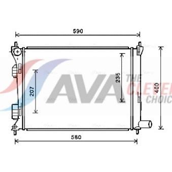 Radiateur, refroidissement du moteur AVA QUALITY COOLING HYA2277