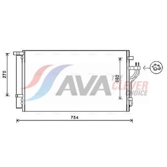 Condenseur, climatisation AVA QUALITY COOLING HYA5279D