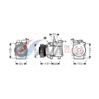 Compresseur, climatisation AVA QUALITY COOLING OEM 9770126300