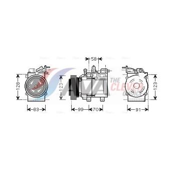 Compresseur, climatisation AVA QUALITY COOLING OEM 9770138071 Compresseur, climatisation AVA QUALITY COOLING OEM 9770138071