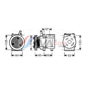 Compresseur, climatisation AVA QUALITY COOLING HYAK259