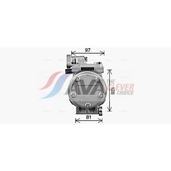 Compresseur, climatisation AVA QUALITY COOLING HYAK599