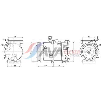Compresseur, climatisation AVA QUALITY COOLING HYAK606