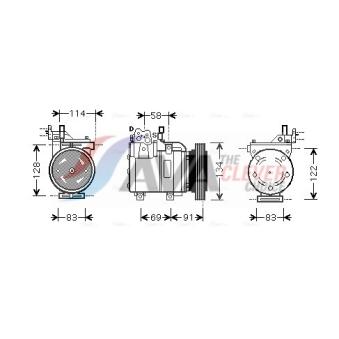 Compresseur, climatisation AVA QUALITY COOLING OEM 977011C250 Compresseur, climatisation AVA QUALITY COOLING OEM 977011C250