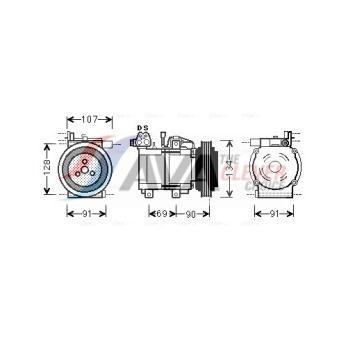 Compresseur, climatisation AVA QUALITY COOLING [HYK278]