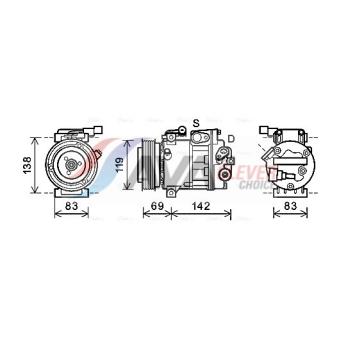 Compresseur, climatisation AVA QUALITY COOLING OEM 977013J010 Compresseur, climatisation AVA QUALITY COOLING OEM 977013J010