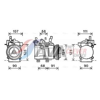 Compresseur, climatisation AVA QUALITY COOLING HYK321