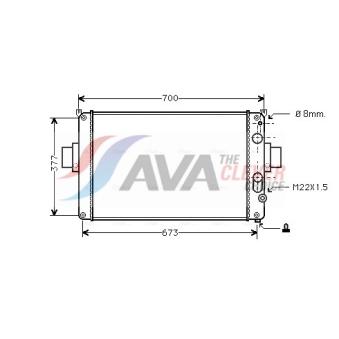 Radiateur, refroidissement du moteur AVA QUALITY COOLING IV2022