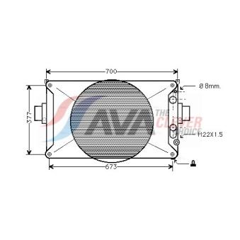 Radiateur, refroidissement du moteur AVA QUALITY COOLING IV2035