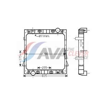Radiateur, refroidissement du moteur AVA QUALITY COOLING OEM 99488785