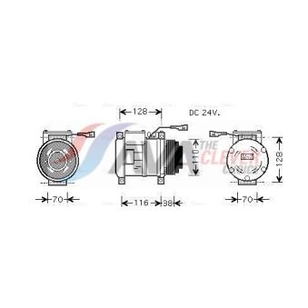Compresseur, climatisation AVA QUALITY COOLING OEM 504385146