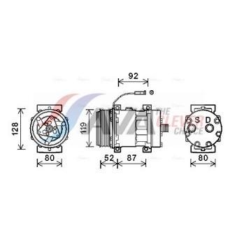 Compresseur, climatisation AVA QUALITY COOLING OEM 4894306