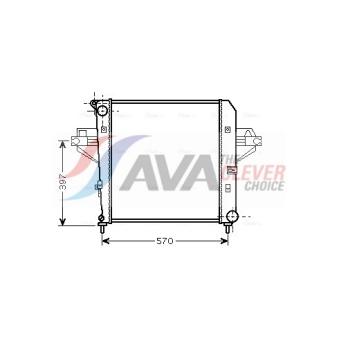 Radiateur, refroidissement du moteur AVA QUALITY COOLING JE2046