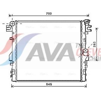 Radiateur, refroidissement du moteur AVA QUALITY COOLING JE2052
