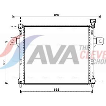 Radiateur, refroidissement du moteur AVA QUALITY COOLING JE2059