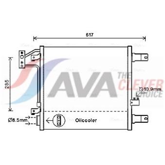 Condenseur, climatisation AVA QUALITY COOLING JE5057