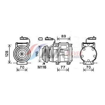 Compresseur, climatisation AVA QUALITY COOLING OEM 55036412