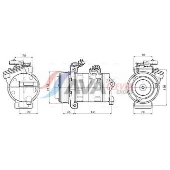 Compresseur, climatisation AVA QUALITY COOLING OEM 55111401ac