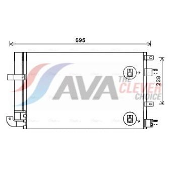 Condenseur, climatisation AVA QUALITY COOLING JR5050D