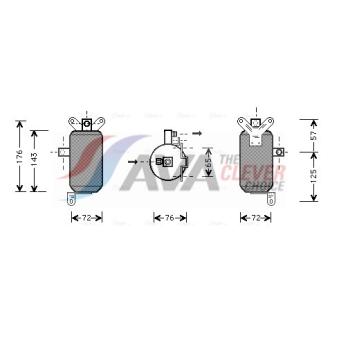 Filtre déshydratant, climatisation AVA QUALITY COOLING [JRD021]