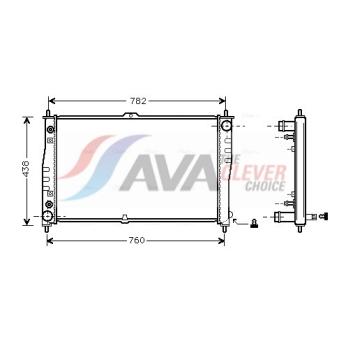 Radiateur, refroidissement du moteur AVA QUALITY COOLING [KA2019]