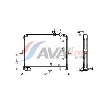 Radiateur, refroidissement du moteur AVA QUALITY COOLING OEM 0K60A15200A Radiateur, refroidissement du moteur AVA QUALITY COOLING OEM 0K60A15200A