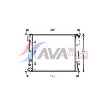 Radiateur, refroidissement du moteur AVA QUALITY COOLING KA2185