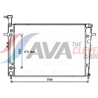 Radiateur, refroidissement du moteur AVA QUALITY COOLING OEM 253102E400