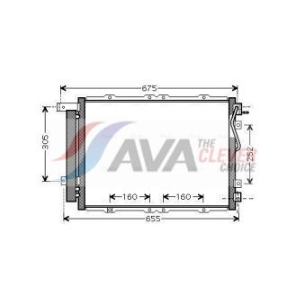 Condenseur, climatisation AVA QUALITY COOLING OEM 976063E601