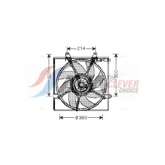 Ventilateur, refroidissement du moteur AVA QUALITY COOLING OEM OK55215025A Ventilateur, refroidissement du moteur AVA QUALITY COOLING OEM OK55215025A