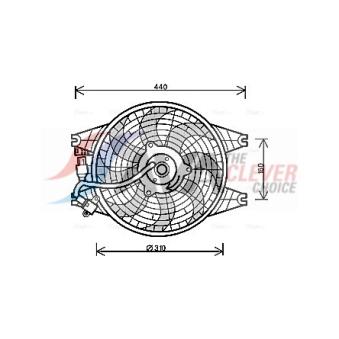 Ventilateur, refroidissement du moteur AVA QUALITY COOLING [KA7518]