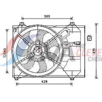 Ventilateur, refroidissement du moteur AVA QUALITY COOLING KA7533 Ventilateur, refroidissement du moteur AVA QUALITY COOLING KA7533