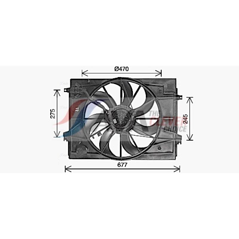 Ventilateur, refroidissement du moteur AVA QUALITY COOLING KA7544 - Visuel 1