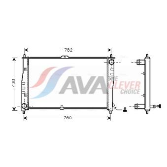 Radiateur, refroidissement du moteur AVA QUALITY COOLING [KAA2018]