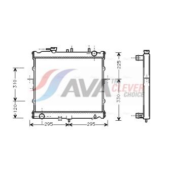 Radiateur, refroidissement du moteur AVA QUALITY COOLING OEM OK20215205