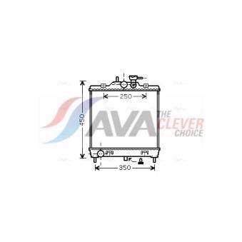 Radiateur, refroidissement du moteur AVA QUALITY COOLING KAA2064
