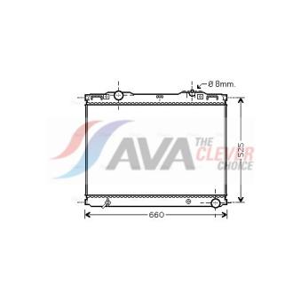 Radiateur, refroidissement du moteur AVA QUALITY COOLING KAA2133
