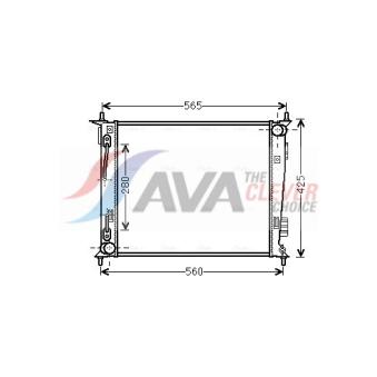 Radiateur, refroidissement du moteur AVA QUALITY COOLING KAA2136