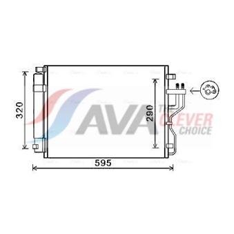 Condenseur, climatisation AVA QUALITY COOLING OEM 9760623000