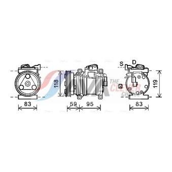 Compresseur, climatisation AVA QUALITY COOLING OEM 977011Y000