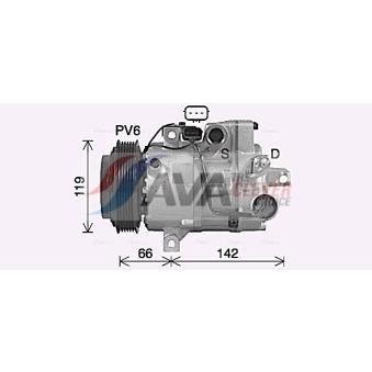 Compresseur, climatisation AVA QUALITY COOLING KAK314