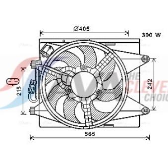 Ventilateur, refroidissement du moteur AVA QUALITY COOLING LC7501