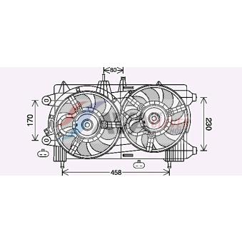 Ventilateur, refroidissement du moteur AVA QUALITY COOLING LC7503