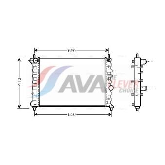 Radiateur, refroidissement du moteur AVA QUALITY COOLING LCA2078
