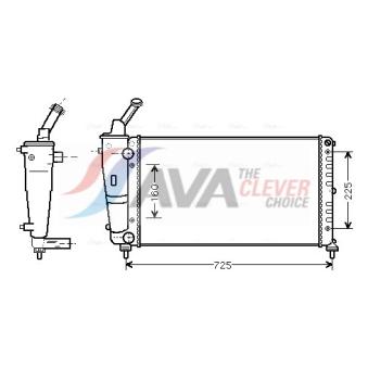 Radiateur, refroidissement du moteur AVA QUALITY COOLING OEM 46763325