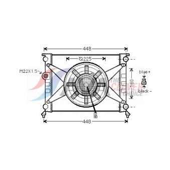 Radiateur, refroidissement du moteur AVA QUALITY COOLING LR2003