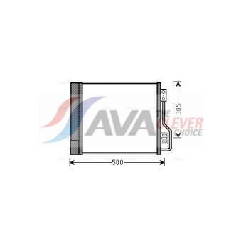 Condenseur, climatisation AVA QUALITY COOLING MCA5013D pour SMART FORTWO 1.0 - 71cv